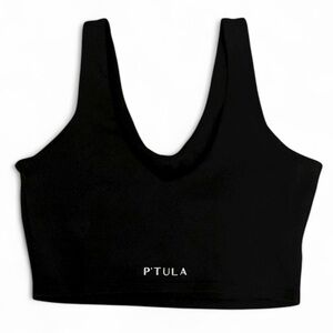 P’Tula Faith V Crop Top Tank Top Black Size Medium
